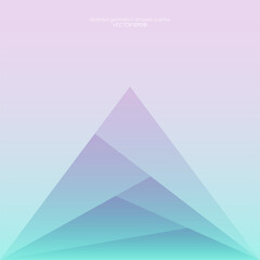 Abstract colorful pastel gradient with triangle transparent overlays by pink, purple, green colors. Vector illustration modern background.