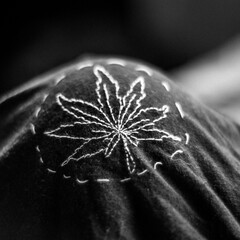 silver snowflake on black background