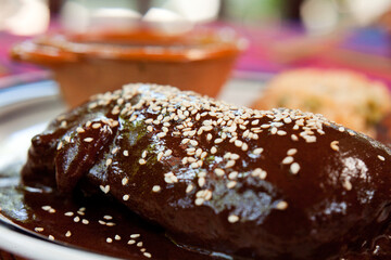 Traditional Mexican food named Mole