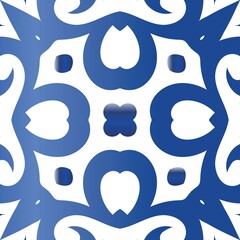 Traditional ornate portuguese azulejo.
