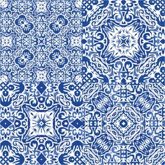 Antique portuguese azulejo ceramic.