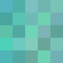 Asymmetrical Background  art in squares beautiful bright colourful green  shades and tones. Digital illustration multipurpose usage. Book covers, backdrops, tiles, web page, product backdrop.