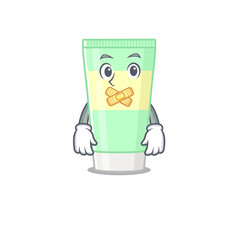 Cleansing foam cartoon character style having strange silent face