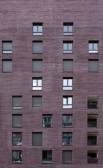 Façade of a modern building in the city