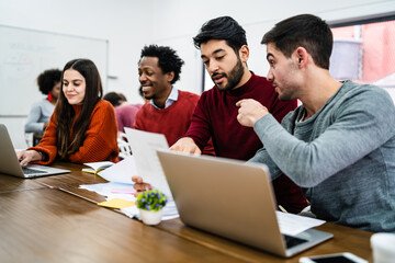 Creative designers working in a project together.