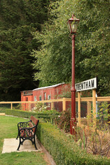 Platform of the historic railway station at Trentham, in Victoria, Australia.