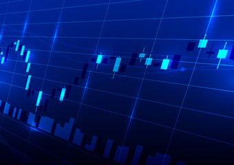 Digital stock market trading background.