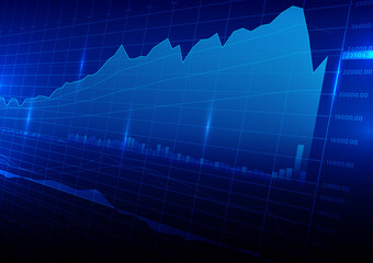 Digital stock market trading background.
