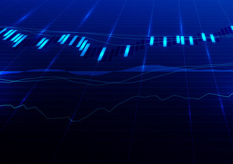 Digital stock market trading background.