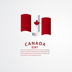 Happy Canada Day Celebration Vector Template Design Illustration