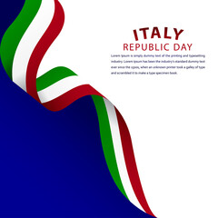 Happy Italy Republic Day Celebration Vector Template Design Illustration