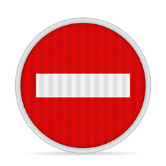 No entry road sign