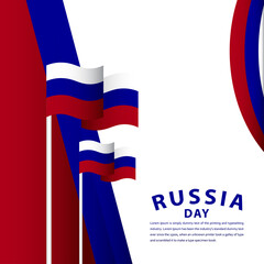 Happy Russia Independence Day Celebration Vector Template Design Illustration