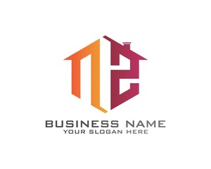 Initial N Z abstract logo template vector