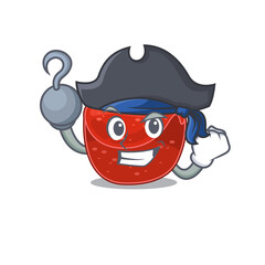 Meatloaf cartoon design in a Pirate character with one hook hand