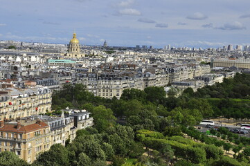 View of the city of Paris from the Eiffel tower