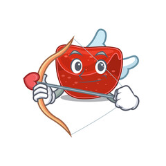 Meatloaf in sweet romantic cupid cartoon drawing with arrow