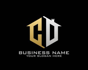 Fototapeta premium Initial C D abstract logo template vector