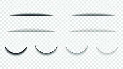 Set Collection Vector Transparent Overlay Black Soft Shadows Template Design Elements