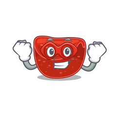 Obraz premium A cartoon drawing of meatloaf in a Super hero character