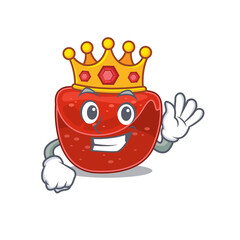 A Wise King of meatloaf mascot design style with gold crown