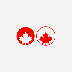 canada day vector icon templet