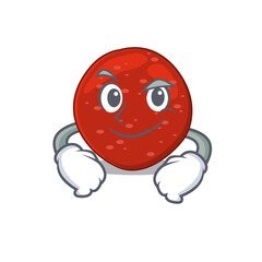 A cute arrogant caricature design of peperoni having confident gesture