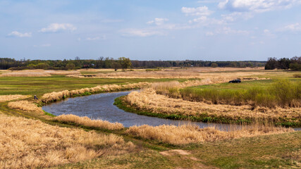 Piękna i dzika rzeka Narew, Podlasie, Polska © podlaski49