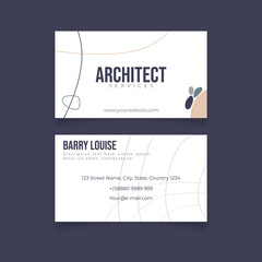 Modern abstract, outline design business card eps 10