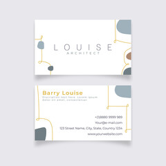 Simple, minimalist abstract architect business card template