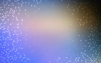 Light Blue, Yellow vector template with space stars.