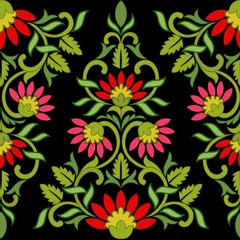 Foto op Canvas seamless pattern with flowers © Shafeeq