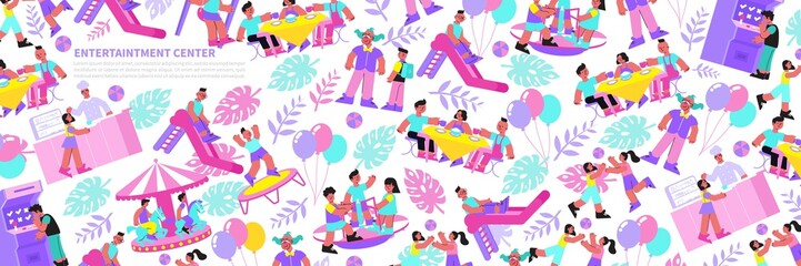 Entertainment Flat Seamless Pattern 