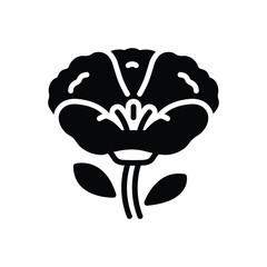 Black solid icon for poppy