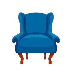 Armchair colorful cartoon illustration