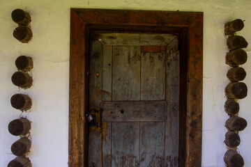 wooden door of grandparents' house