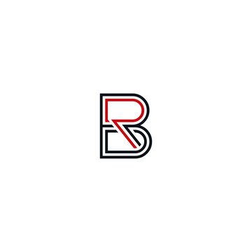 BR or RB letter designs with different colors and backgrounds