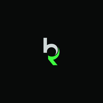 BR or RB letter designs with different colors and backgrounds