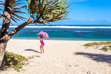 girl on the beach, Saint-Pierre, Reunion island 