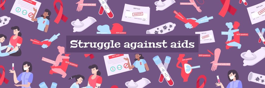 Struggle Against AIDS Banner