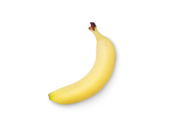 banana isolated on white background, close view