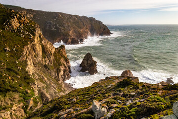 The Rocky Ocean side in Portugal place Cape Rock.