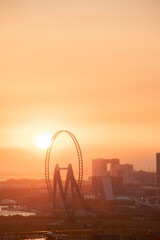 Fototapeta na wymiar london skyline at sunset