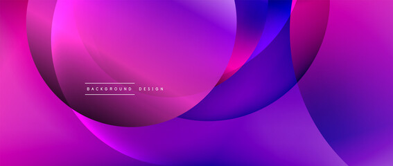 Plakat Circle modern geometric abstract background with liquid gradients