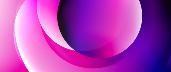 Circle modern geometric abstract background with liquid gradients