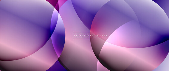 Circle modern geometric abstract background with liquid gradients