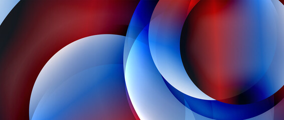 Circle modern geometric abstract background with liquid gradients