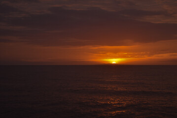 sunset over the sea