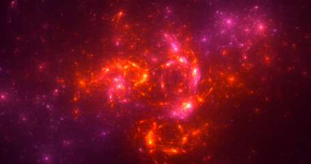 3D rendering abstract multicolor fractal light background