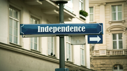 Street Sign to Independence